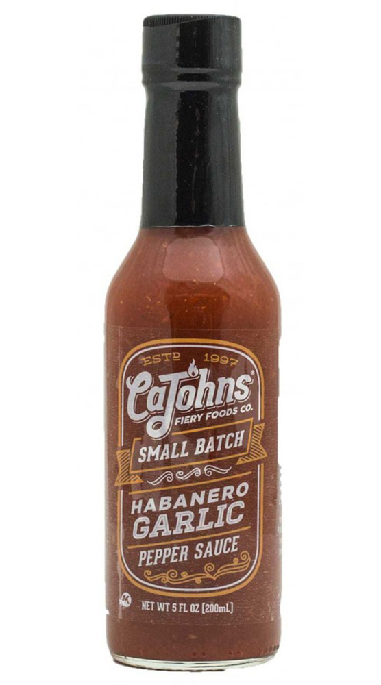 Острый соус чили из США CaJohns Small Batch Habanero Garlic Pepper Sauce/ экстремально острый соус из #1