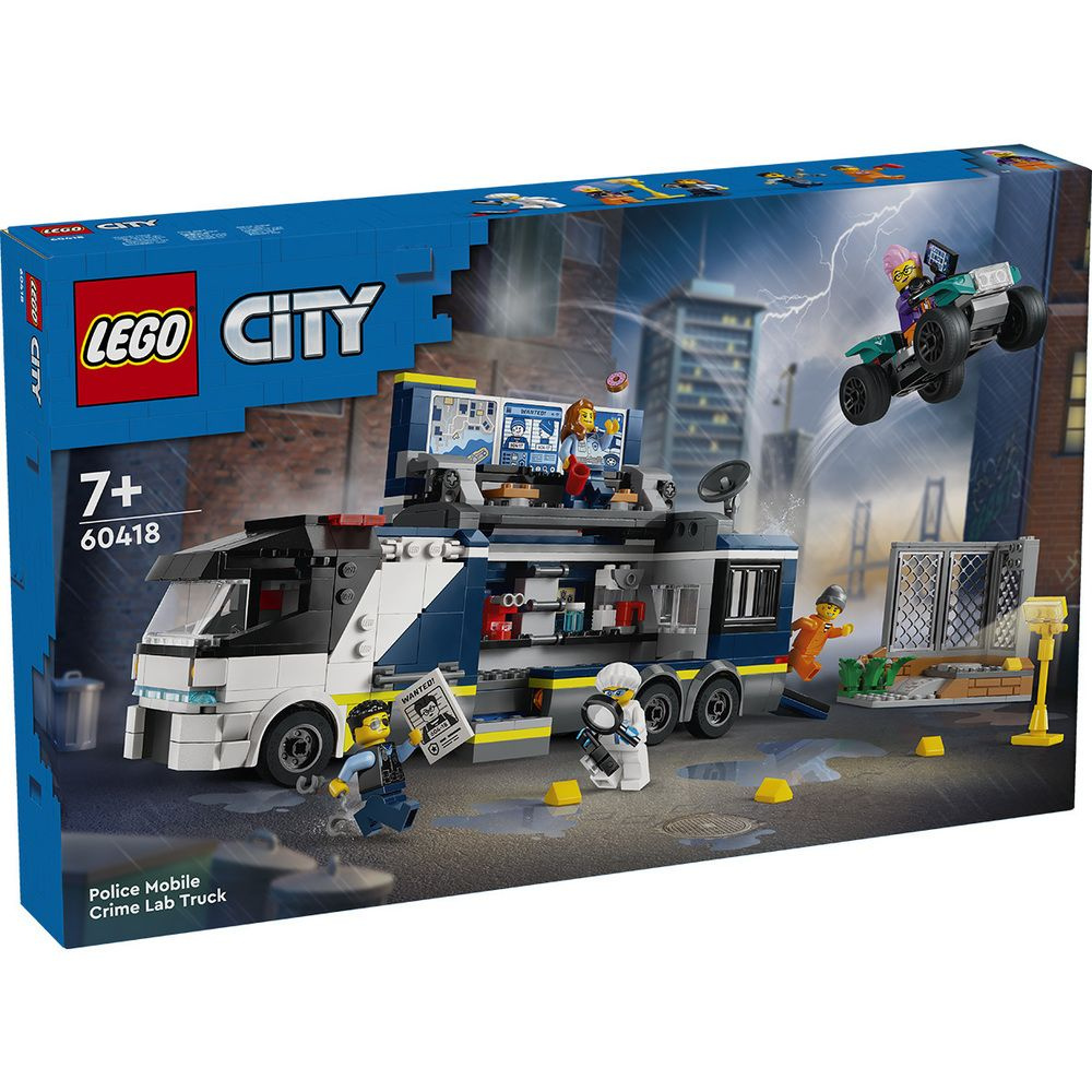 Конструктор LEGO City 60418 Полицейский передвижной грузовик криминалистической лаборатории  #1