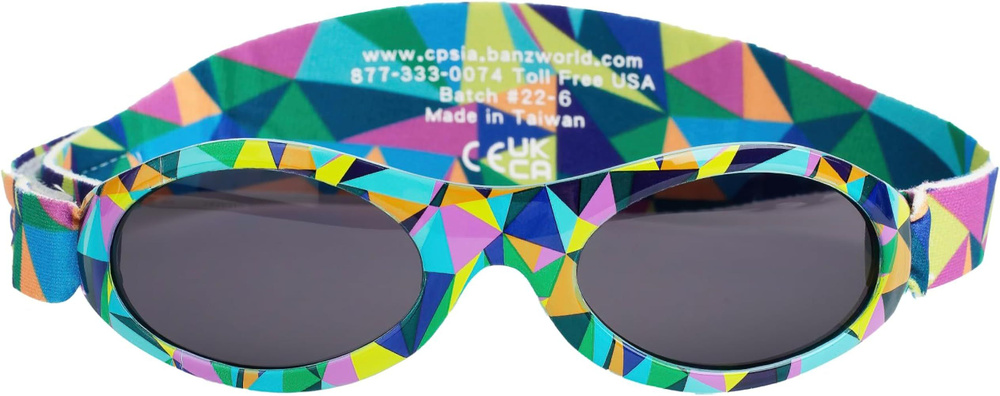 Солнцезащитные очки для малышей 0-2 года, без дужек, на резинке, цвет калейдоскоп  #1