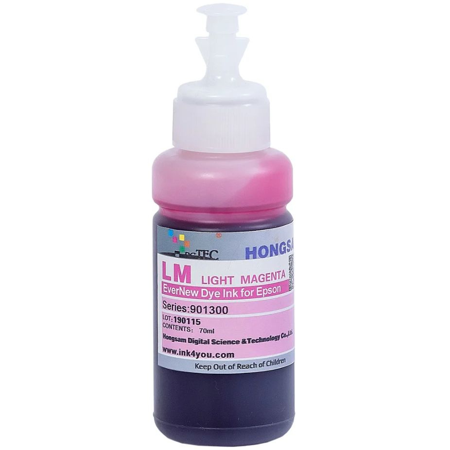 Чернила водные DCTec EverNew Light Magenta с дозатором для струйного принтера Epson L800 L805 L1800 L850 #1