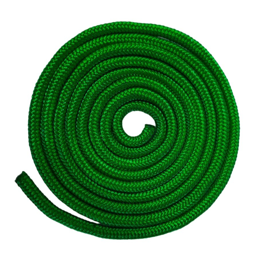 Скакалка гимнастическая - 3 метра / зеленая / для художественной гимнастики  #1