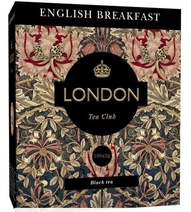 London Tea Club Черный чай, английский завтрак, 100 пакетиков по 2 грамма  #1