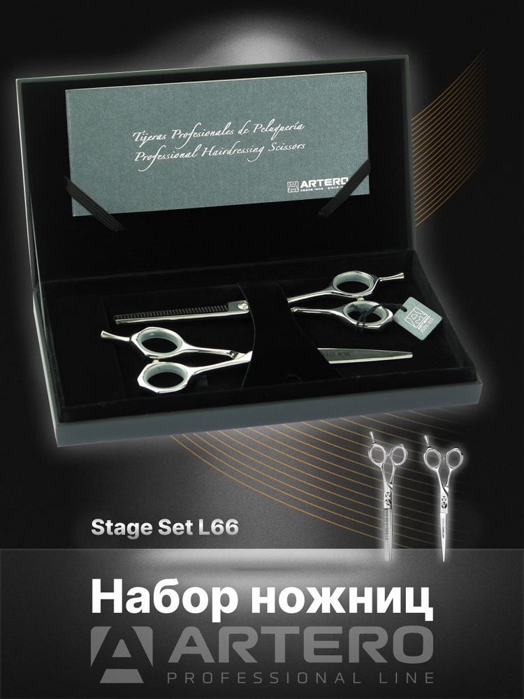 ARTERO Professional Набор парикмахерских ножниц Stage Set L66 #1