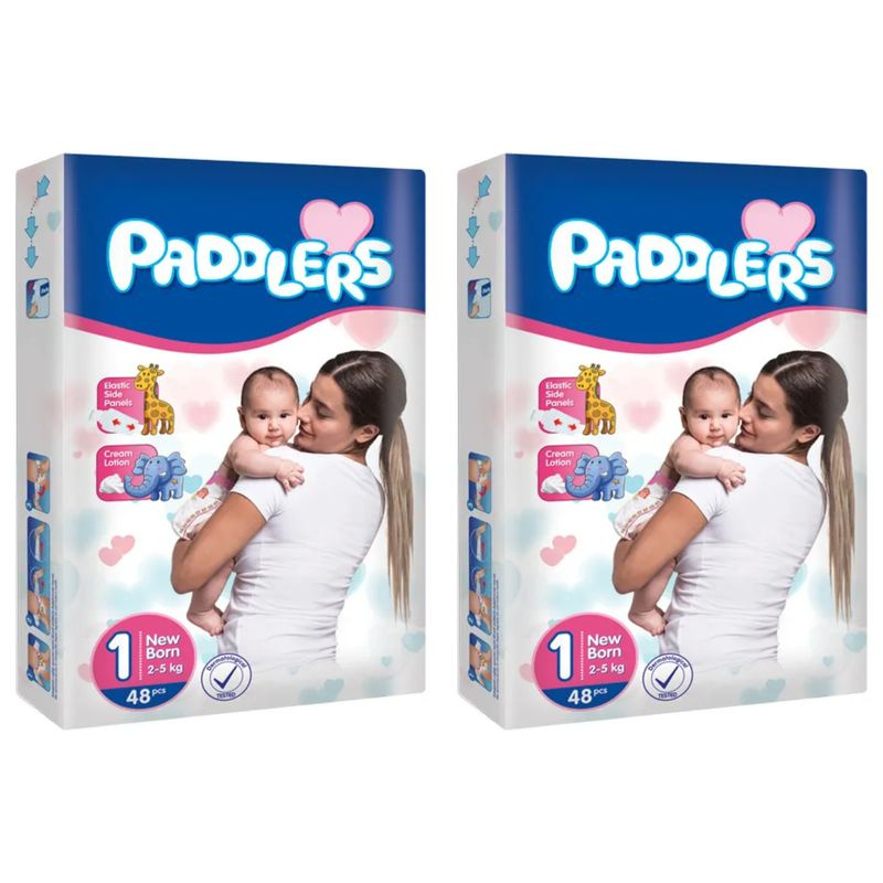 Paddlers Детские подгузники Eco pack, 1 Newborn, 48 шт, 2 шт #1