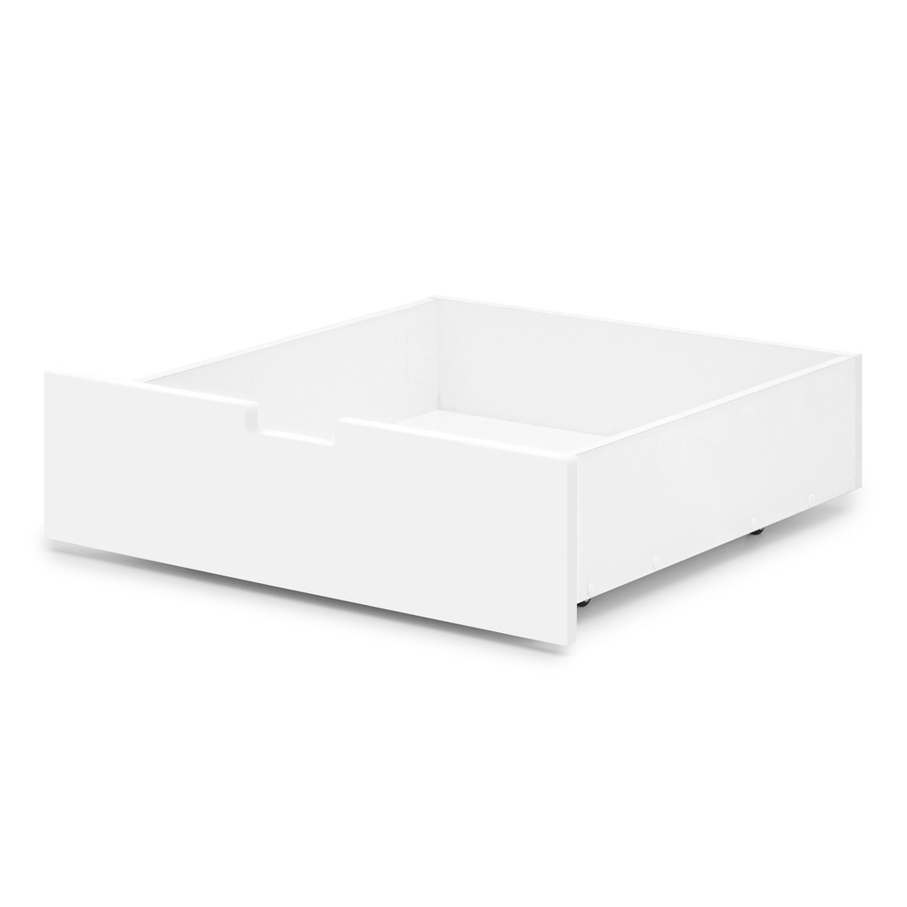 Деревянный выкатной ящик для кровати Svogen белый #1