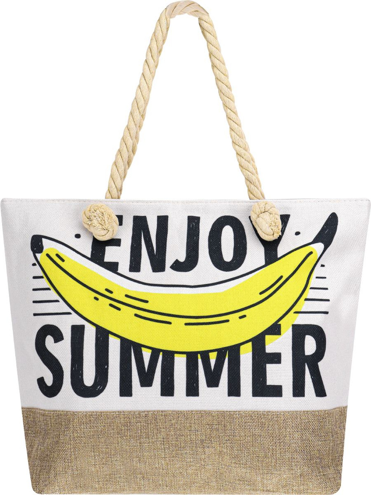 Сумка пляжная "Банановый рай", сумка-шоппер женская через плечо, шопер, для пляжа  #1