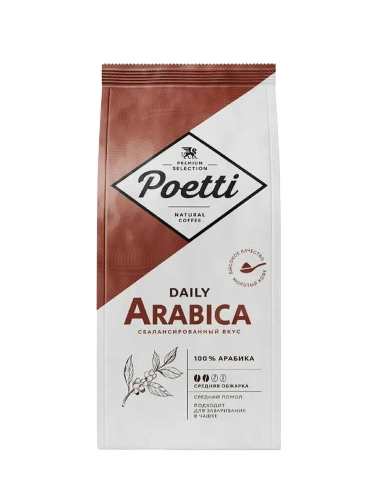 Кофе молотый Poetti Daily Arabica 250 г #1