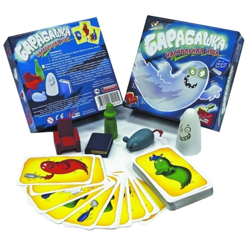 Развивающая настольная игра для детей и взрослых Барабашка, 60 карточек, 5 деревянных фигурок  #1