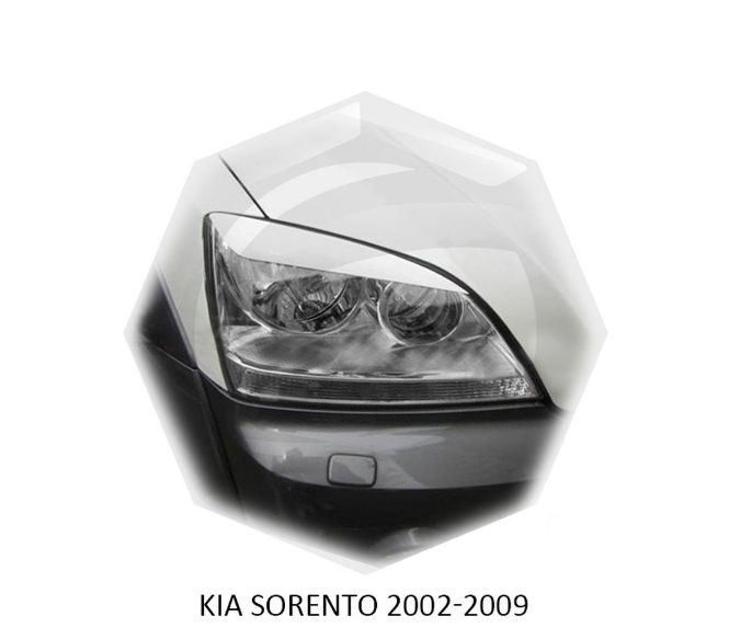 Реснички на фары KIA SORENTO 2002-2009г тюнинг фар накладки на фары  #1