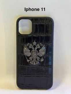 Чехол для iPhone 11 с гербом России. #1