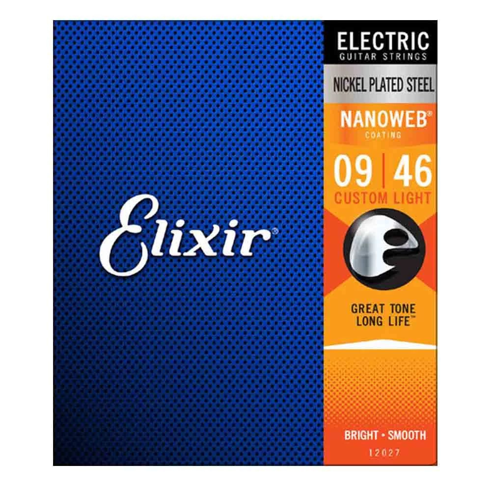 Струны для электрогитары Elixir 12027 Electric Nickel Plated Steel Nanoweb 9-46  #1