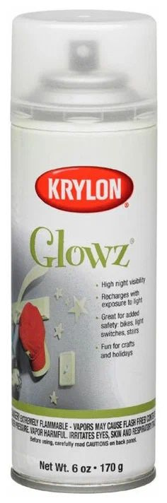 Krylon Аэрозольная краска Светящаяся люминисцентная, Акриловая, Глянцевое покрытие, 0.17 л, 0.2 кг, зеленый #1