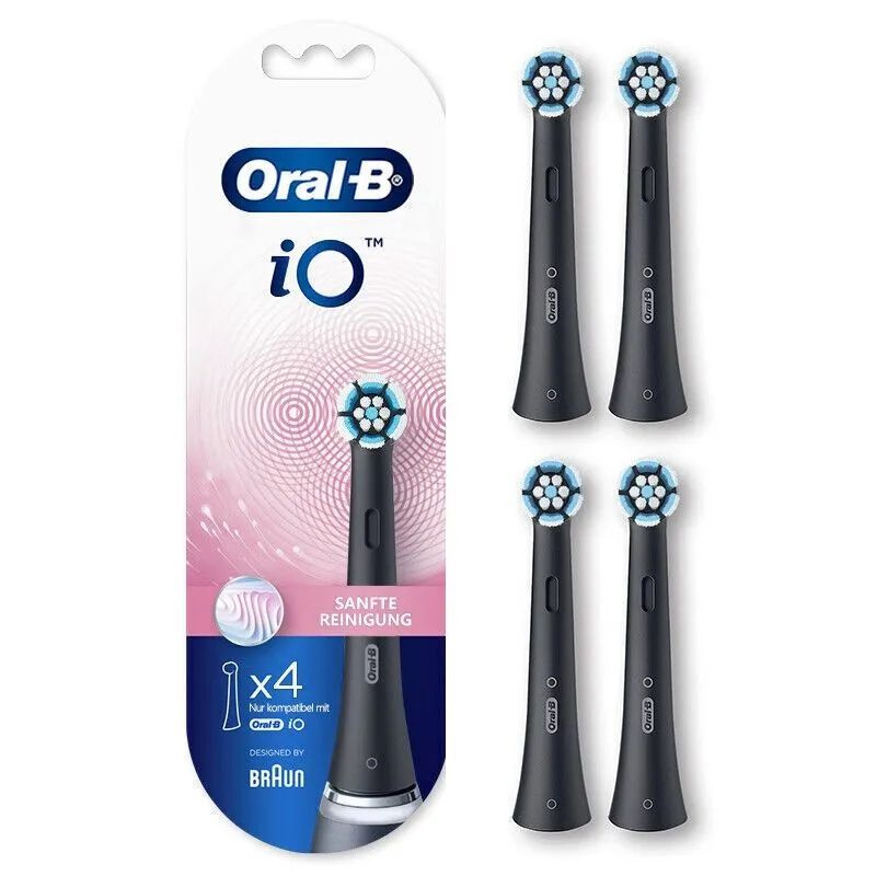 Насадки для электрической зубной щетки Oral-B iO SANFTE REINIGUNG ,4 шт,black,удаления налета  #1