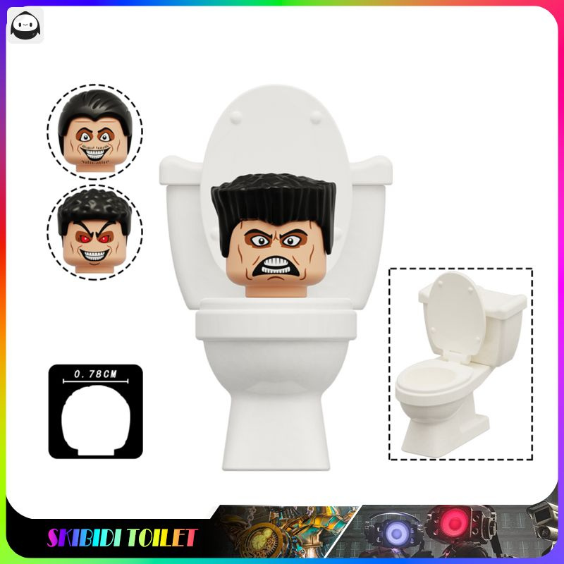 конструктор для мальчика, аниме фигурки skibidi toilet, игрушки минифигурки скибиди туалет,1,D05 toilet #1