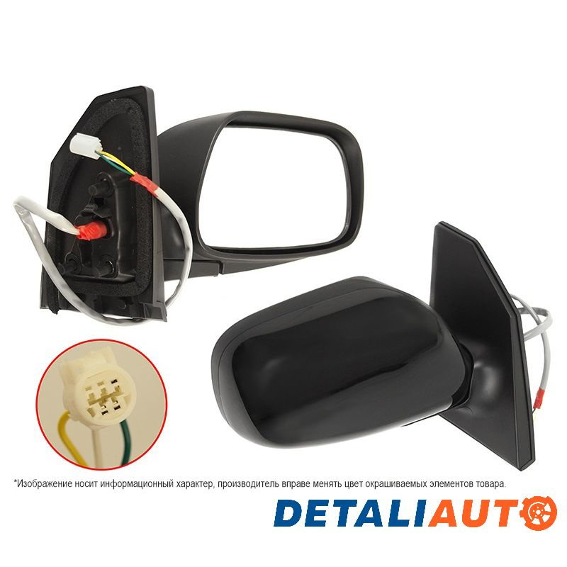 Зеркало Toyota Corolla (E120) 00-07 (Справа/ Обогрев/ 5 контактов)