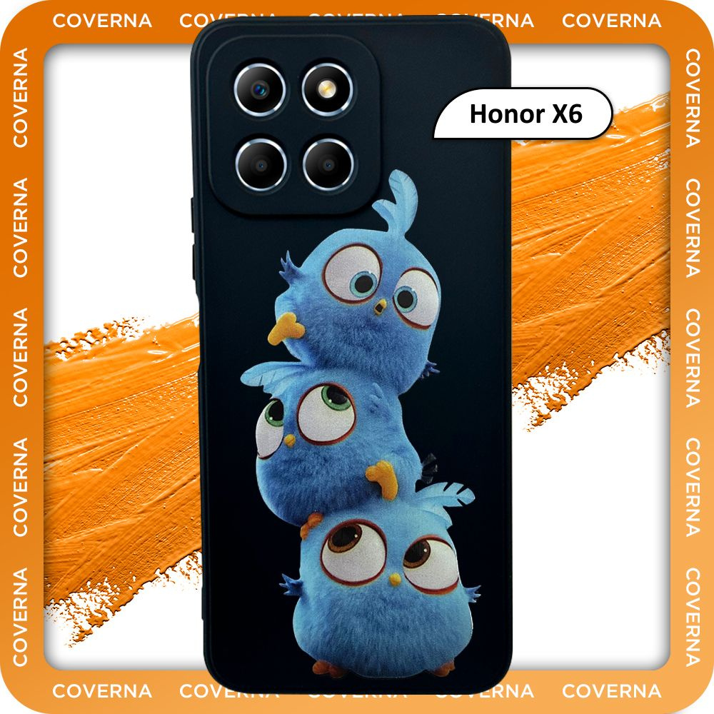 Чехол силиконовый с рисунком Angry Birds на Huawei Honor X6, на Хонор Х6  #1