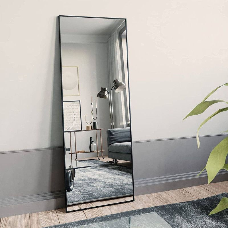 Зеркало Miksola прямоугольное 120*100 в чёрной алюминиевой раме  #1