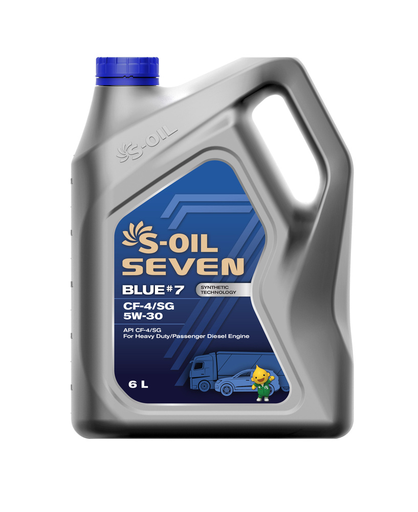 S-OIL SEVEN blue #7 5W-30 Масло моторное, Синтетическое, 6 л #1
