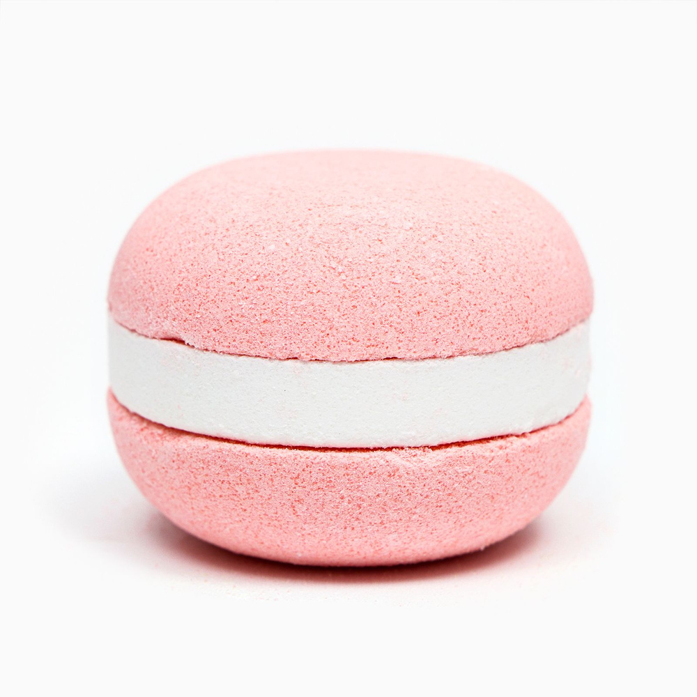 Бомбочка для ванны Макарун розовая, 50 г #1