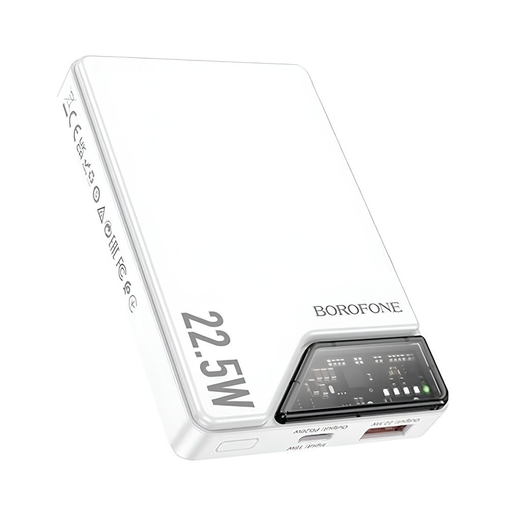 BOROFONE Внешний аккумулятор 221092, 10000 мАч, серый, белый #1