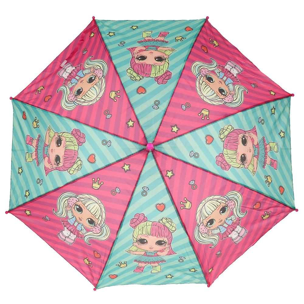 Зонт детский полуавтомат "Куклы-модницы" 45см со свистком, Играем вместе  #1