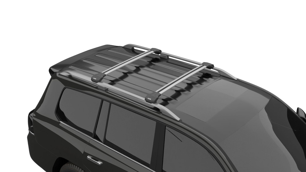 Багажник на рейлинги для Dongfeng H30 Cross (2015-) LUX CONDOR, с замком, серебро, арт.606961+607074 #1