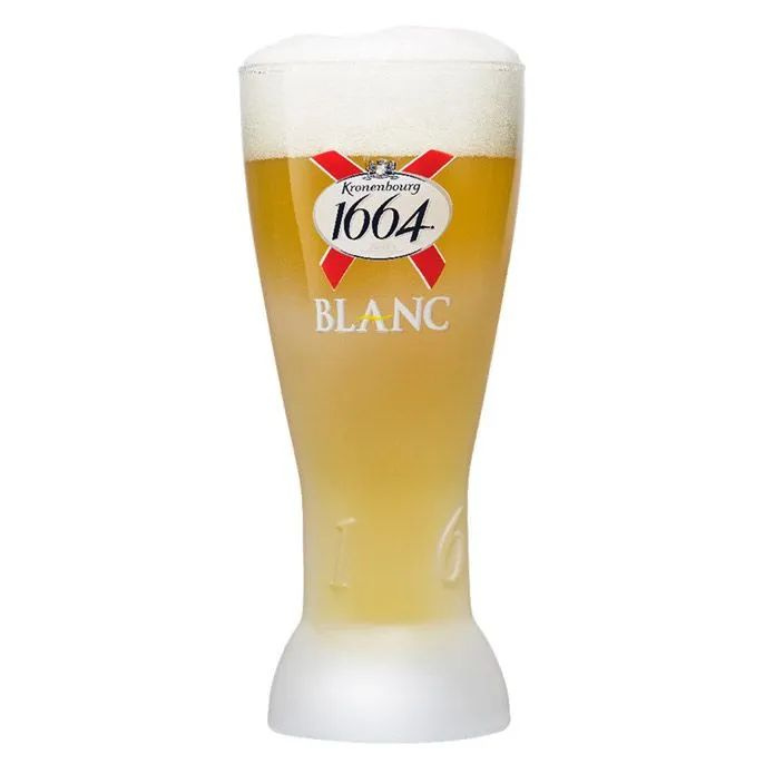 Пивной бокал Kronenbourg 1664 Blanc матовый 250 мл #1