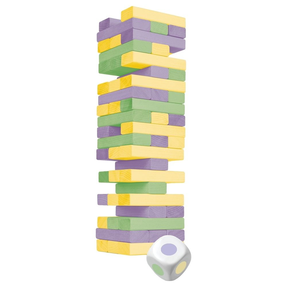 Настольная игра ТРИ СОВЫ "Башня. Цветная", 48 цветных деревянных блоков, с уголком (НИ_53572)  #1