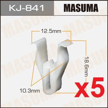 Клипсы крепежные автомобильные Masuma для Mitsubishi (OEM MQ907568, MQ901024) KJ-841, 5 шт.  #1