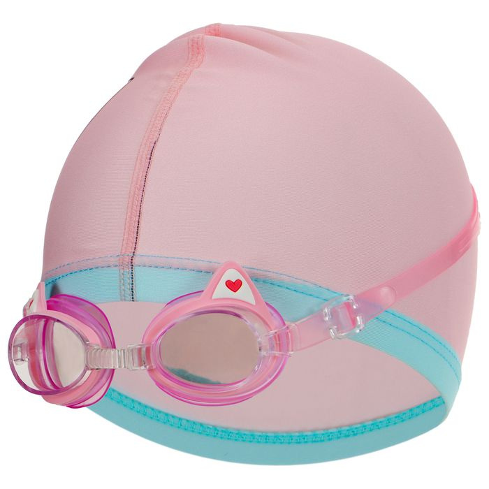 Набор для плавания детский ONLYTOP "Кошечка": шапочка, очки, мешок / 9446790  #1