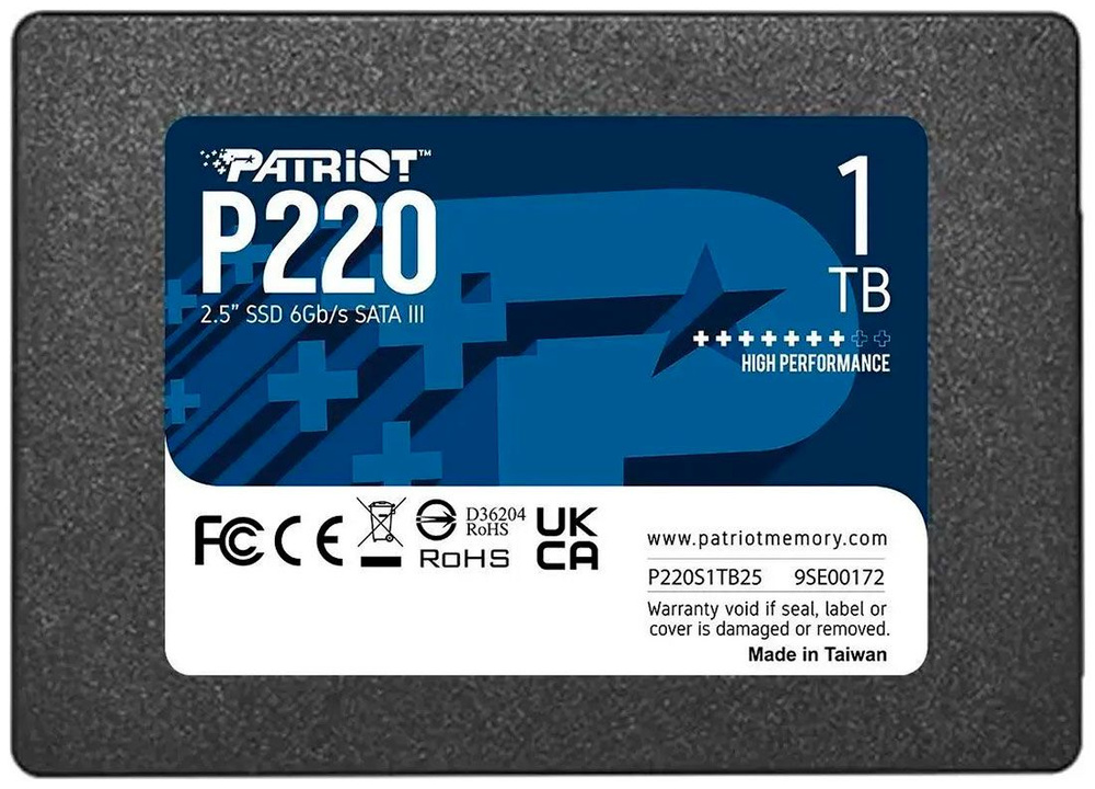 Patriot Memory 1 ТБ Внутренний SSD-диск 2.5'' P220 1024 Гб SATA III (P220S1TB25) (2.5'' P220 1024 Гб #1