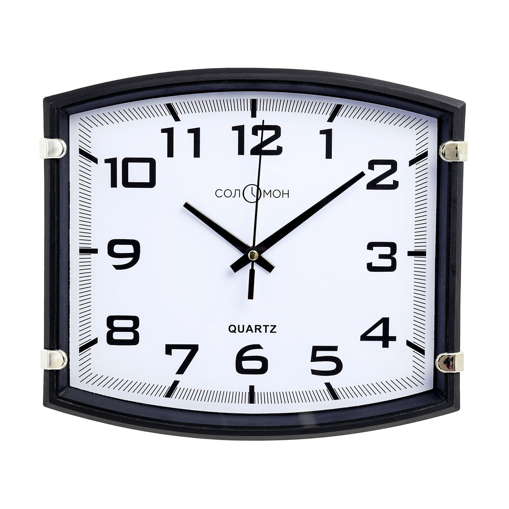 Часы настенные, серия: Классика, "Модерн", чёрные, 25*22 см #1
