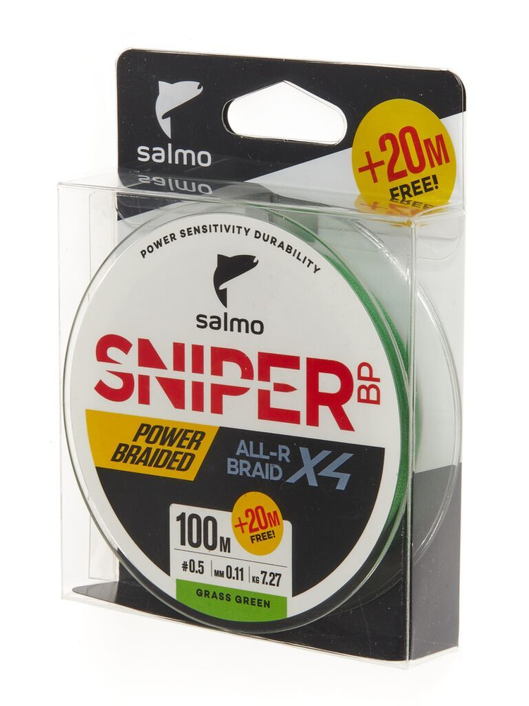 Плетеный шнур Salmo Sniper BP ALL R BRAID х4 Grass Green 120/011 #1