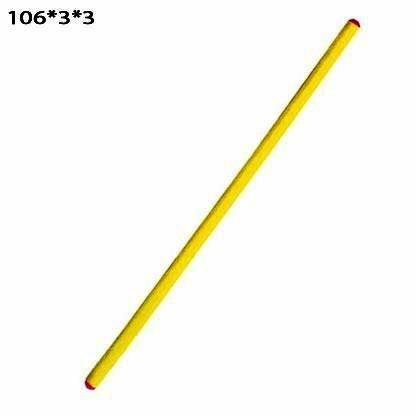 Палка для вертикальной стойки Совтехстром гимнастическая, 106 см, желтая  #1