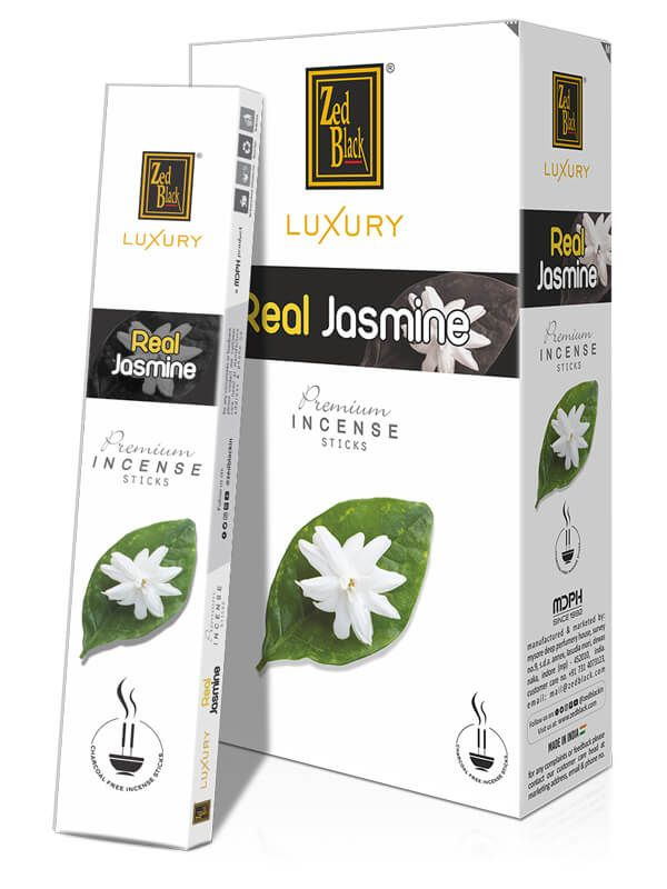 Luxury REAL JASMINE Premium Incense Sticks, Zed Black (Лакшери НАТУРАЛЬНЫЙ ЖАСМИН премиум благовония #1