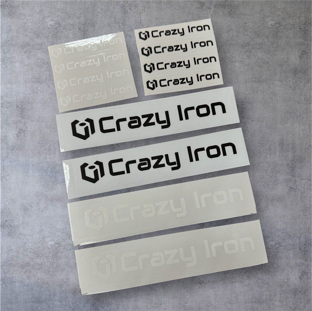 Комплект наклеек c логотипом CRAZY IRON #1