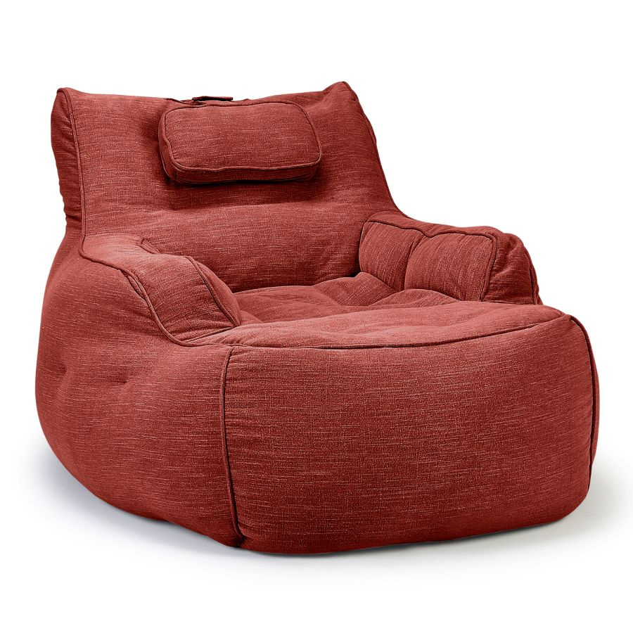 Удобное современное кресло Ambient Lounge - Tranquility Armchair - Wildberry Deluxe (шенилл, красный) #1