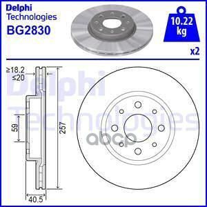 Bg2830 Delphi Комплект 2 Шт. Диск ТормознойПереднийпередний Delphi арт. BG2830  #1