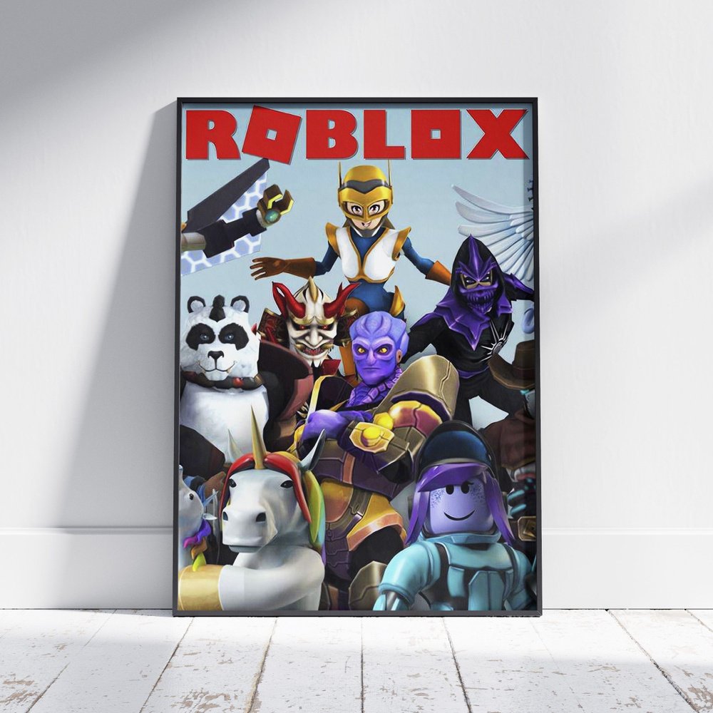 Плакат на стену для интерьера Роблокс (Roblox - Общее 2) - Постер по игре формата А4 (21x30 см)  #1