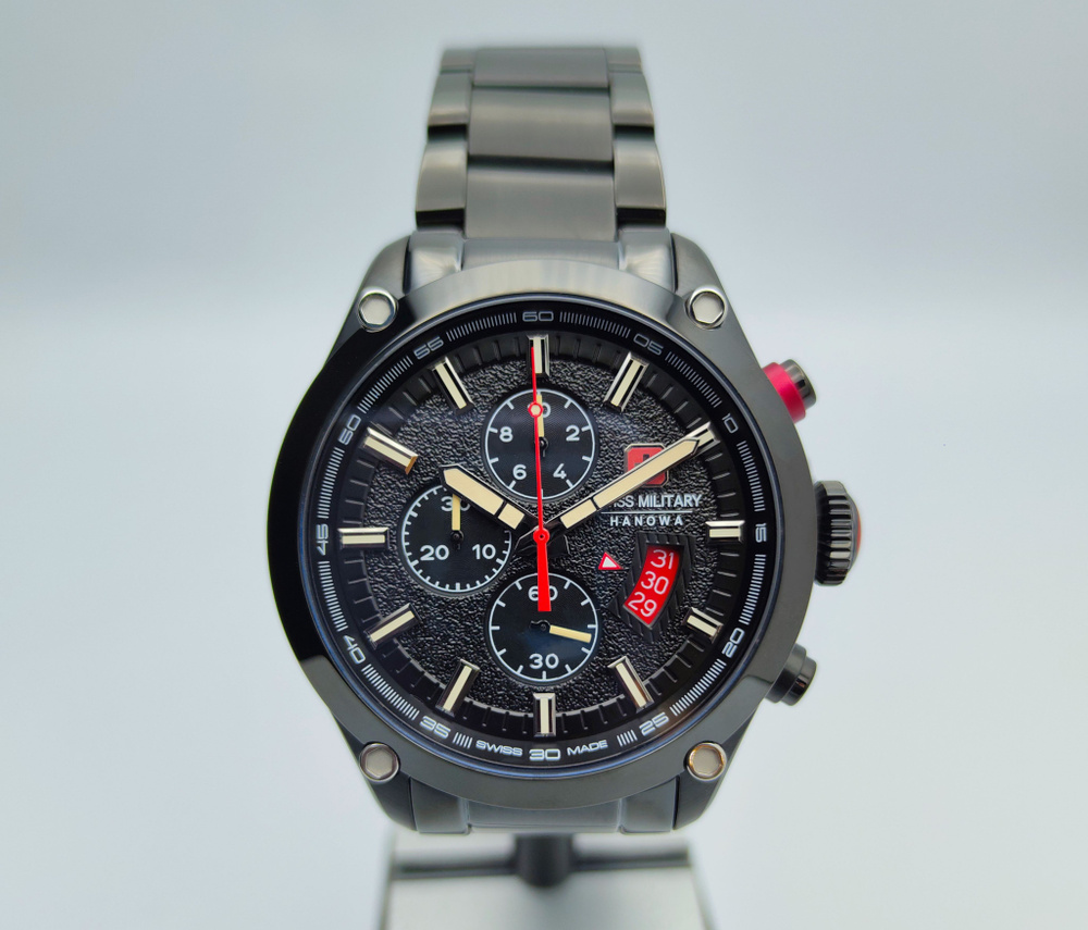 Часы наручные мужские Swiss Military Hanowa Blackbird SMWGI2101431. Кварцевые часы для мужчин производства #1