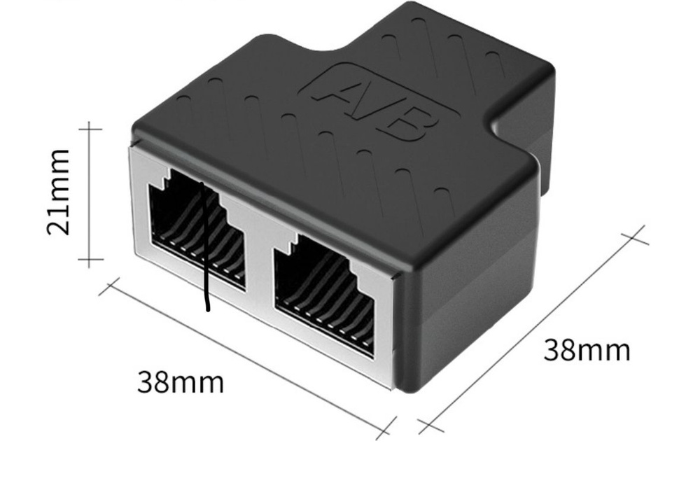Проходной адаптер, соединитель интернет кабеля RJ45-RJ45, разветвитель для компьютерного кабеля 8P8C #1