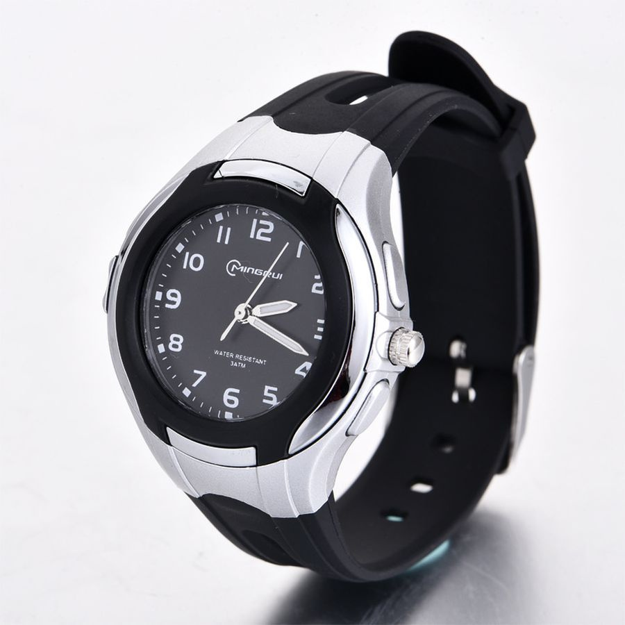 MINGRUI Часы наручные Кварцевые часы для мальчика в фирменной упаковке mingrui черные  #1