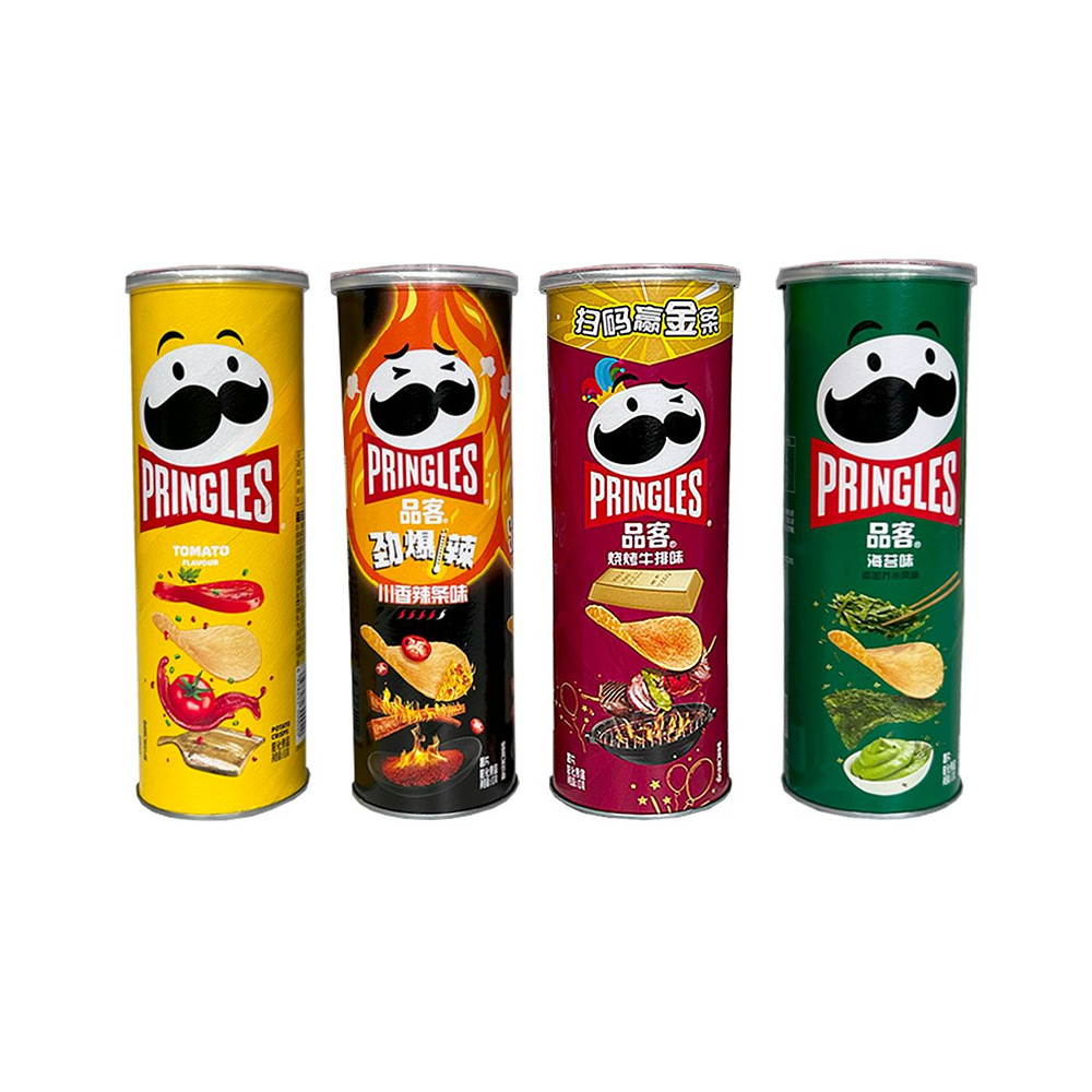 Чипсы Pringles 4шт по 110гр Набор Снеков из Китая #1
