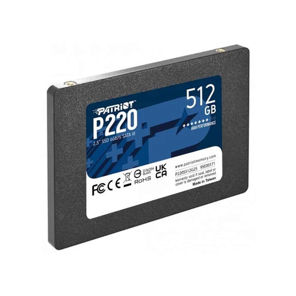 Patriot 512 ГБ Внутренний SSD-диск Твердотельный накопитель SSD Patriot P220 512GB SATA III (Твердотельный #1