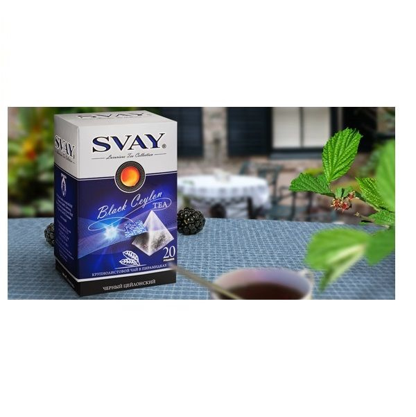 Чай черный Svay Black Ceylon крупнолистовой в пирамидках, 20 шт #1