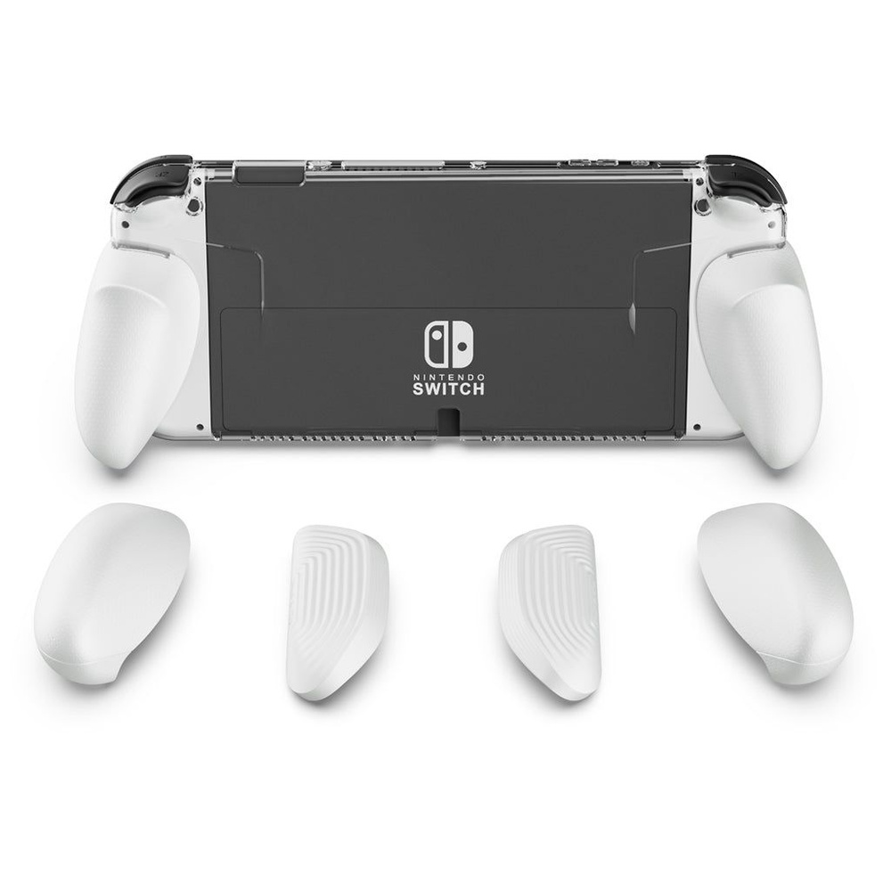 Защитный чехол Skull & Co для Nintendo SWITCH OLED cо сменными рукоятками, цвет Белый (White)  #1