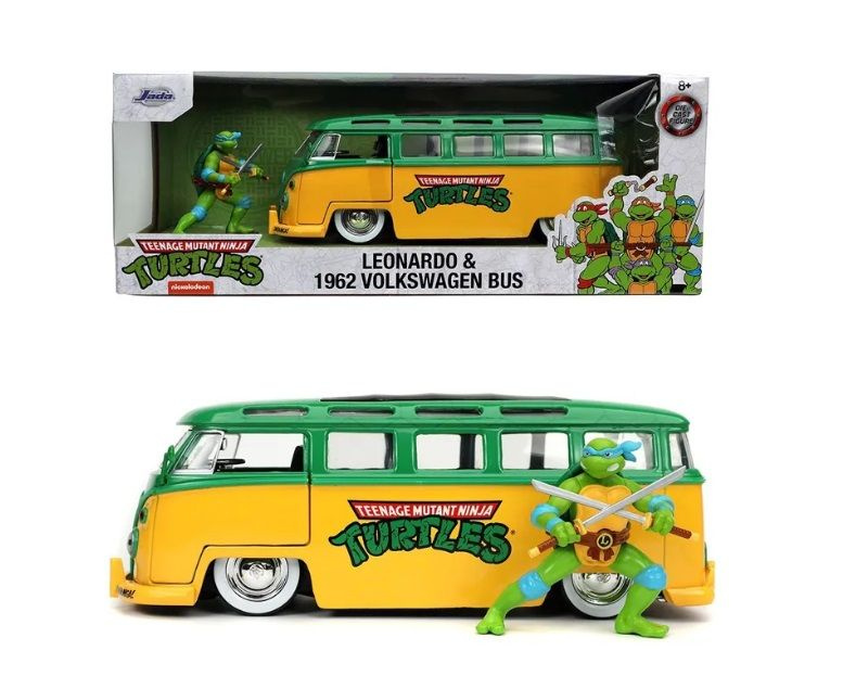 Коллекционная модель JADA. Teenage Mutant Ninja Turtles 1962 Volkswagen Bus. Масштаб 1:24. (Автобус Черепашек-ниндзя #1