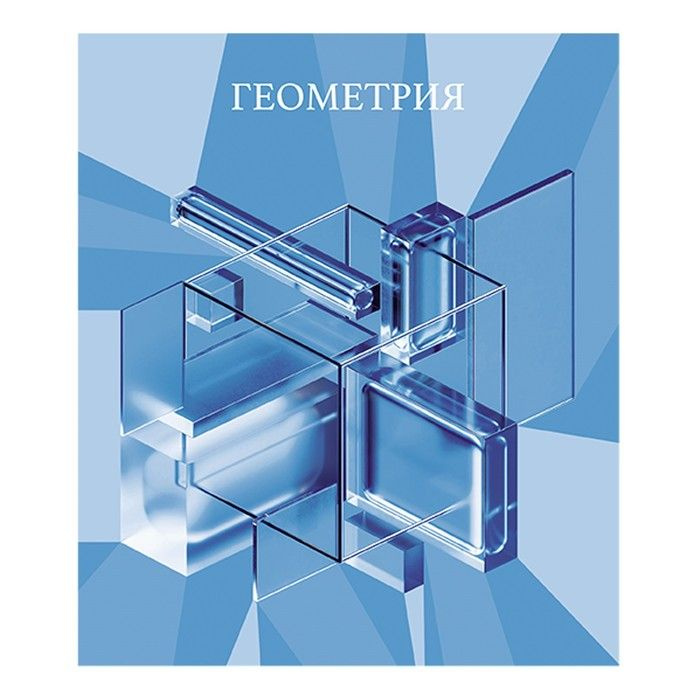Тетрадь предметная "Школьный стиль" Calligrata TOP 48 листов, в клетку Геометрия, справочный материал, #1
