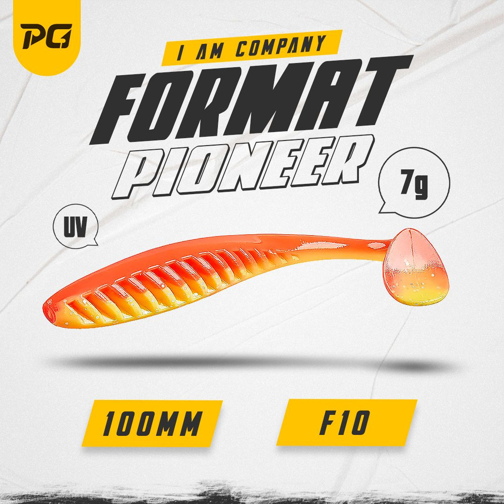 Силиконовая приманка FORMAT PIONEER 100mm (5шт.) цвет F10 #1