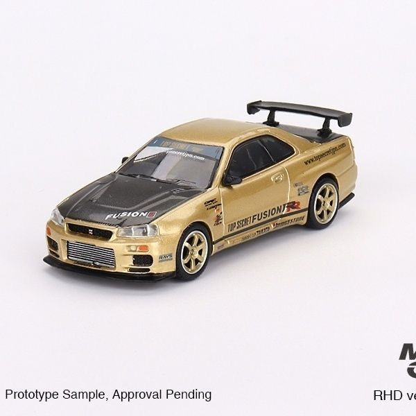 Модель коллекционная Mini GT 1:64 #676 Skyline GTR R34 Top Secret #1